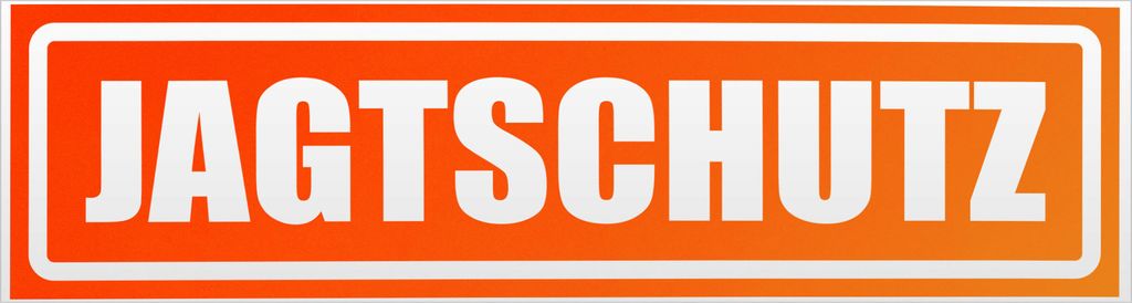 Kiwistar Jagtschutz invertiert Magnetschild Schild magnetisch - 20cm Neonorange - Magnetfolie für Auto PKW Kfz