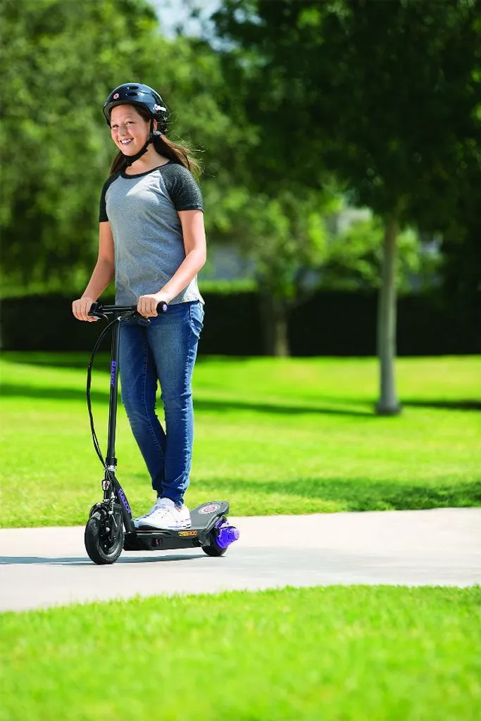 Trottinette Razor E100 Power Core ALU Violette : Stable et sans Chaîne - 10