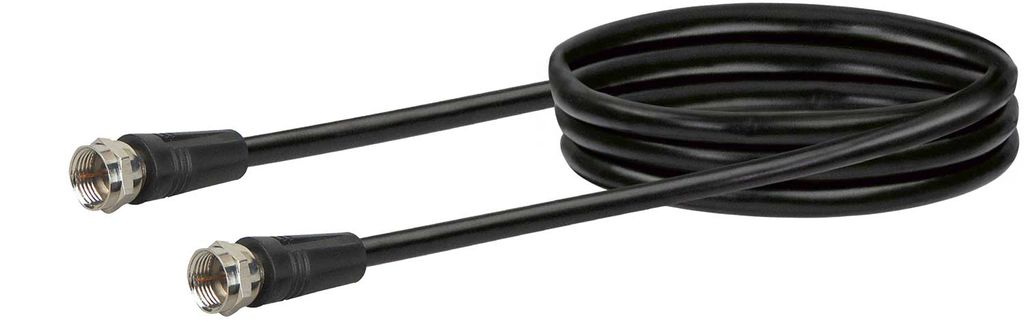 SCHWAIGER -KVC15 533- SAT Anschlusskabel (75 dB) F-Stecker zu F-Stecker, Schwarz