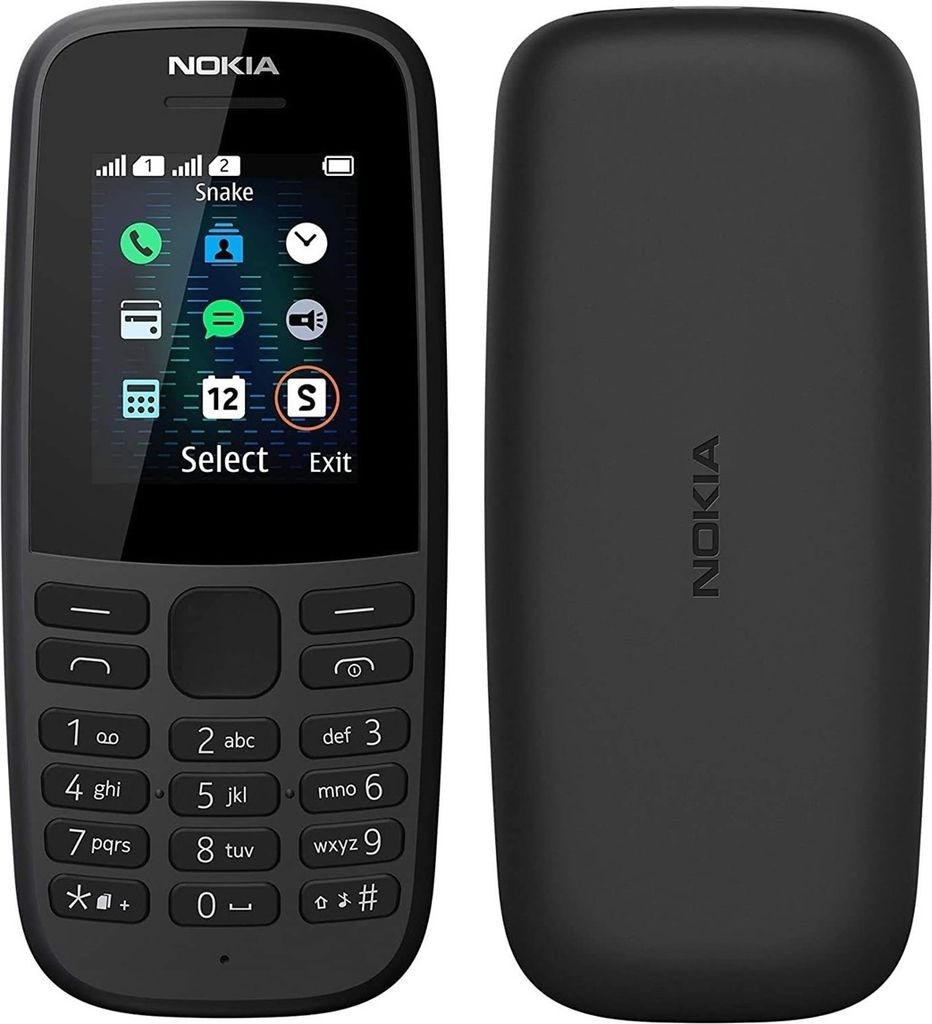 Cellulare Nokia 105, 4,49 cm (1,77 pollici), 2019, Dual Immagine del prodotto 