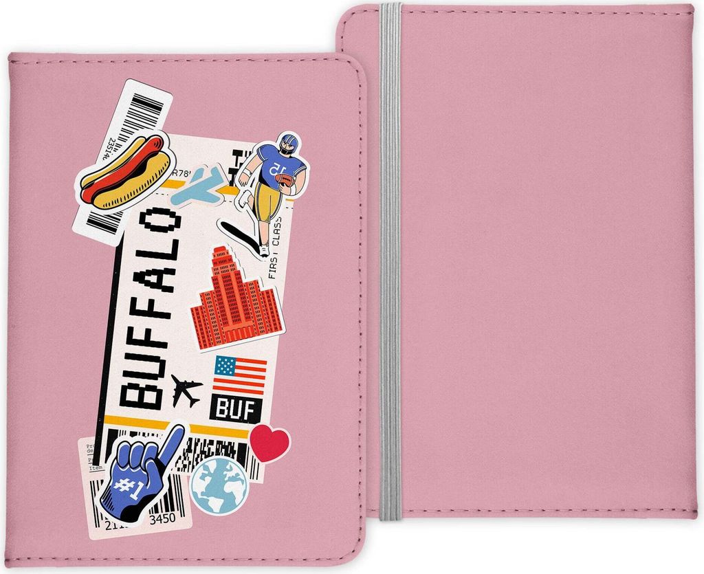 22Feels Buffalo Souvenir Reisepasshülle Organizer Reisen Gadgets USA Nordamerika Vereinigste Staaten Urlaub Kunst-Leder Etui Cover Frauen Männer ...