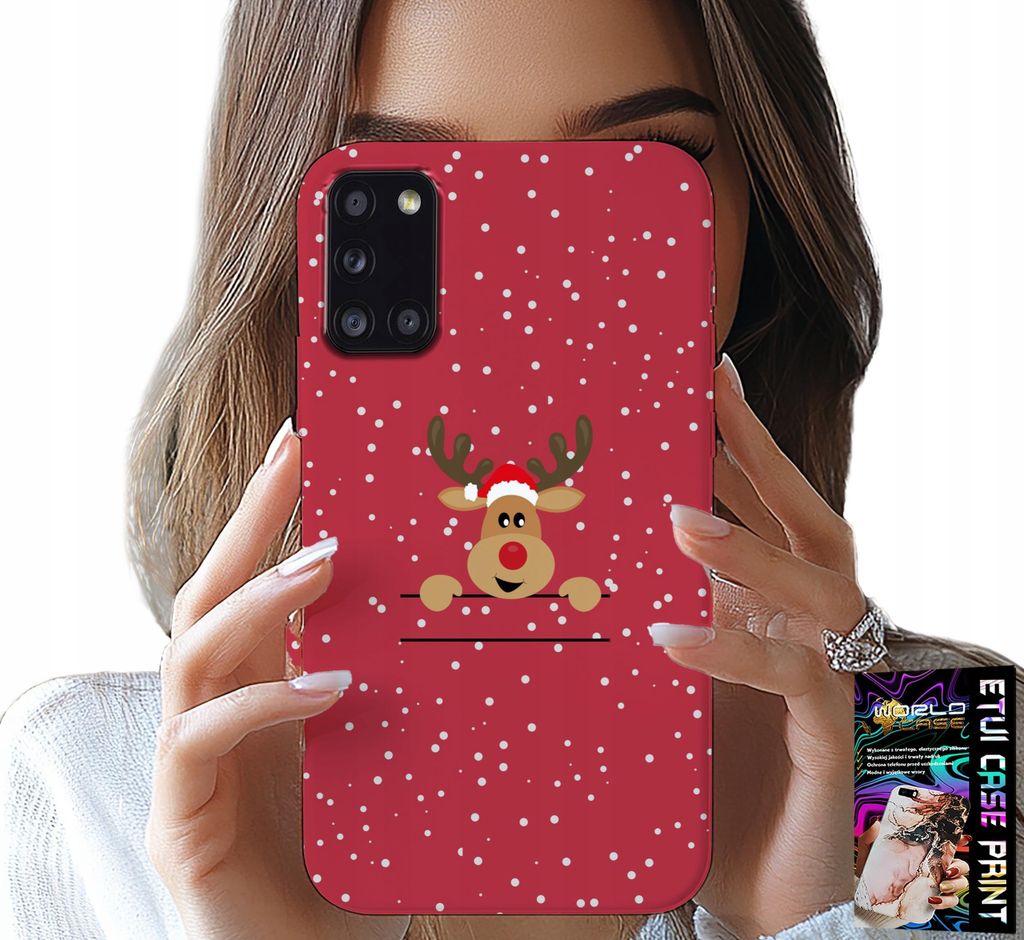 Gehäuse Für Samsung Galaxy A31 - Weihnachten Rentier Weihnachten + Glas