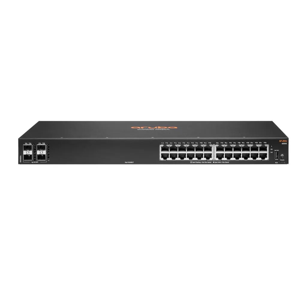 Switch Aruba 6000 Noir HPE : Fini les Lenteurs Réseau dans votre Entreprise