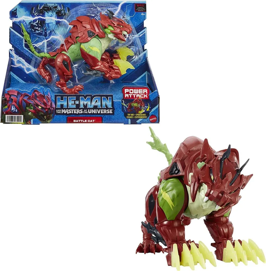 Battle Cat He-Man Figurine avec Armure Amovible et Articulations MOTU