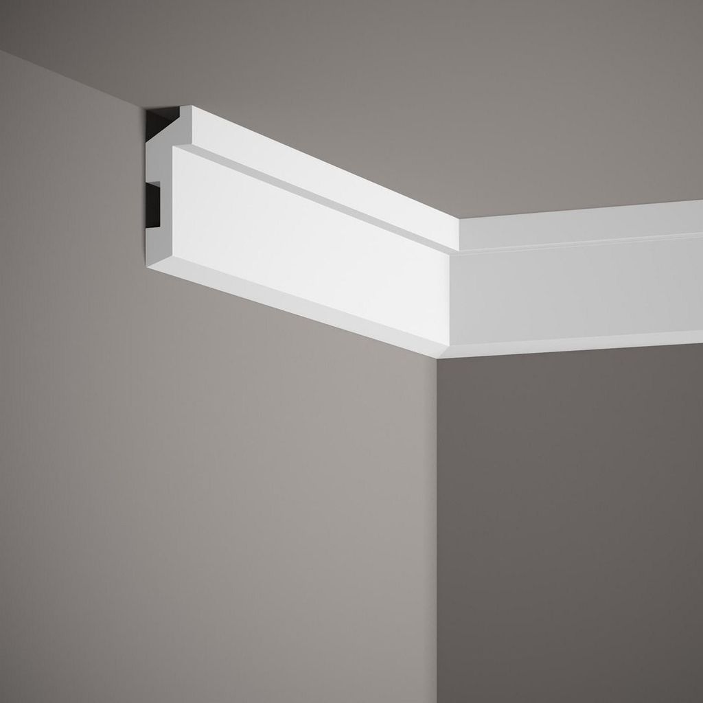 PROVISTON | Sockelleiste | 27 x 80 x 2000 mm | Satin Weiß | Fußleiste | Mit Kabelkanal | Modern | Hochwertig | Robust | Langlebig | 1 Stück