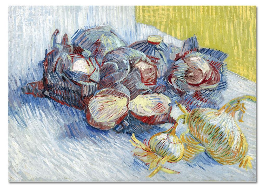 Giallobus - Rotkohl und Zwiebeln - Vincent Van Gogh - 70L x 50B cm - Bild - Acrylglas