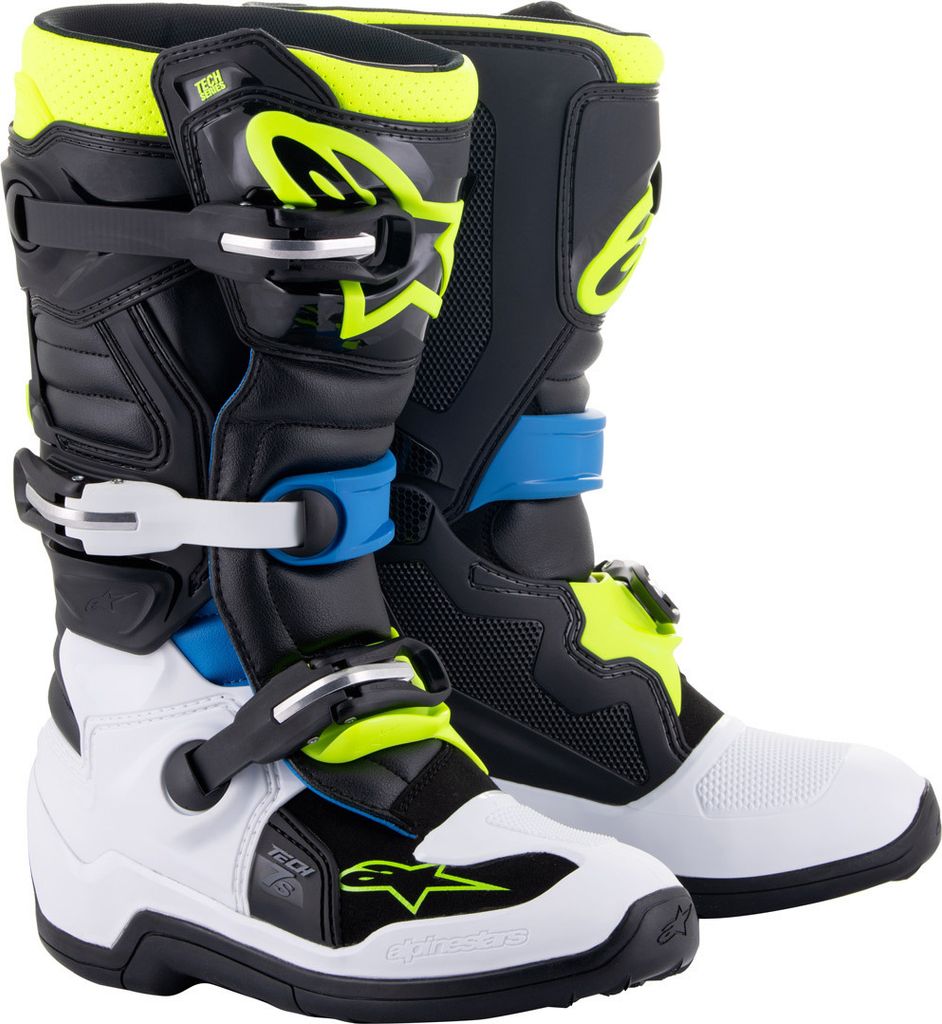 Alpinestars Stiefel Tech7S Schwarz/Blau/Gelb