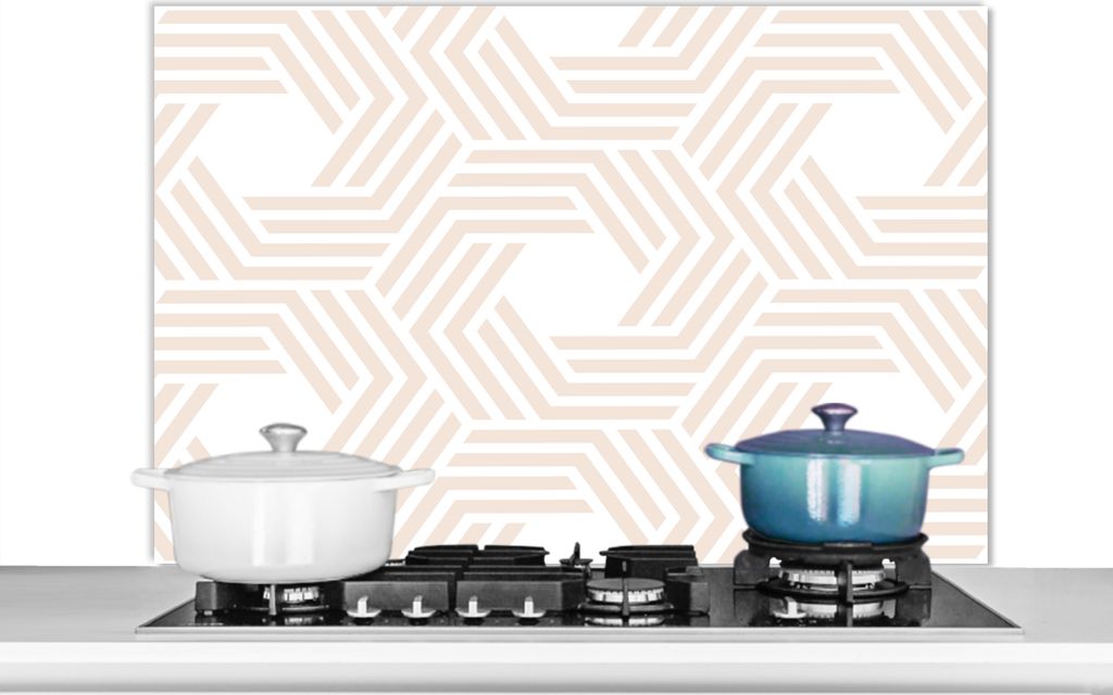 KitchenYeah Spritzschutz Küche - Küchenrückwand - Wandschutz für Herd und Spüle - Abstrakt - Muster - Entwurf 100x65 - Alu-Dibond (Alternat...
