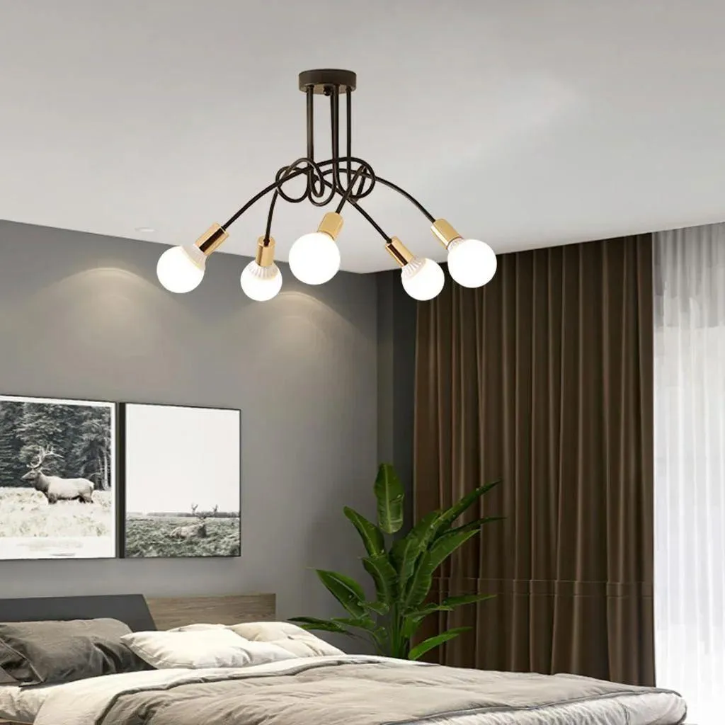 Lampada de Soffitto tooLight App518-5C Paradise Black Gold - 5