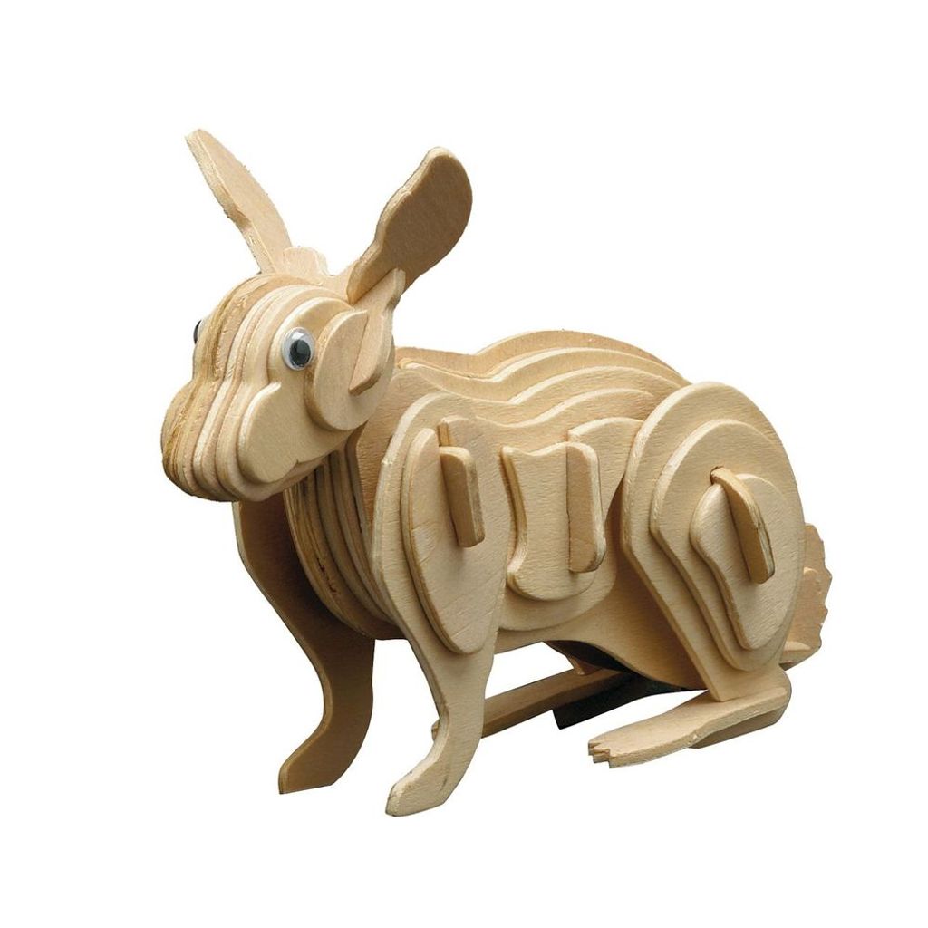 Pebaro Holzbausatz Hase 858-3, Holzkonstruktion, Sperrholz