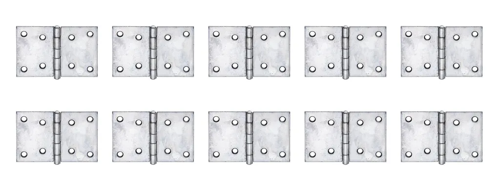 Charnière inox 60 x 90 mm lot de 10 Alberts pour portes et menuiseries
