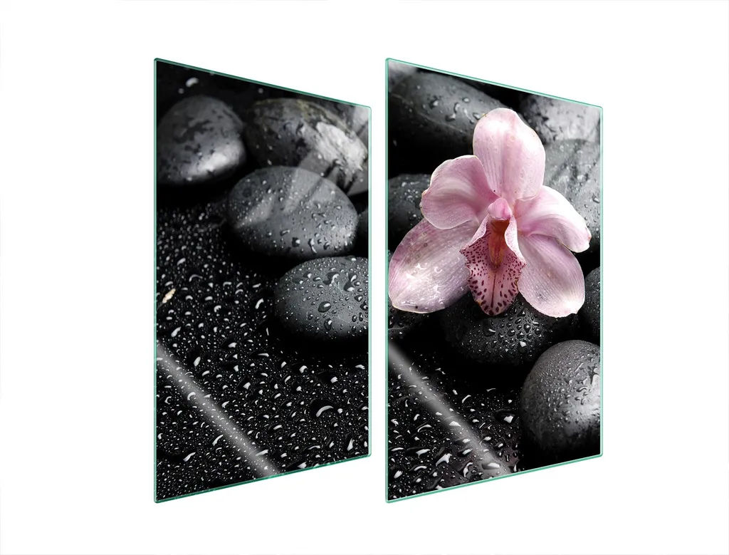 Piastre Vetro Temperato 35x52 Copri Piano Induzione Rosa Orchidea