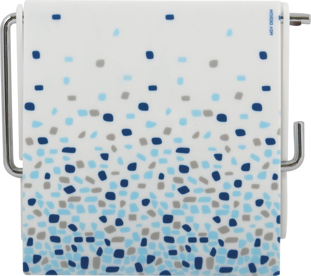 MSV Bad Serie "Brest Blau“ Toilettenpapierhalter WC Rollenhalter Papierhalter Klopapierhalter