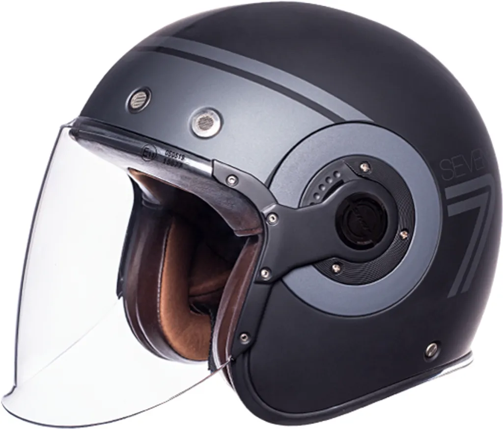 Casque Jet SMK Eldorado Seven Noir Taille XS : Confort et Vision Large