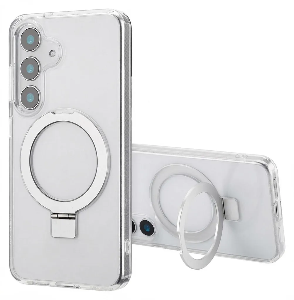 Custodia Samsung Galaxy S25 Accezz MagSafe e Ring Stand Trasparente