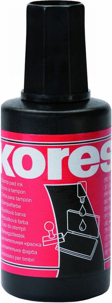 Kores Stempelfarbe, Inhalt: 27 ml, schwarz Image du produit 