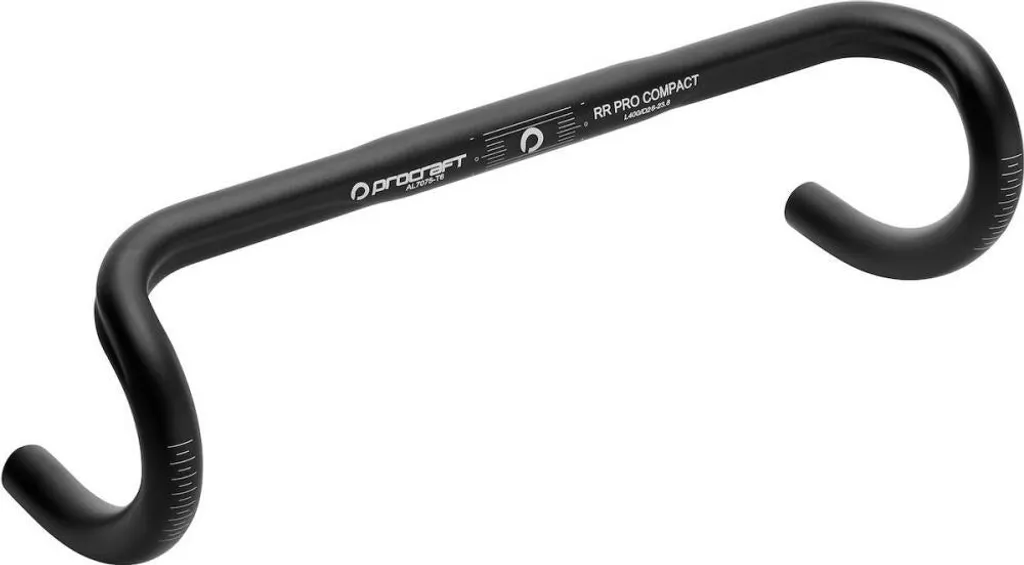 Guidon Procraft RR Pro Noir 420 mm - Forme Compacte et Serrage 26,0 mm