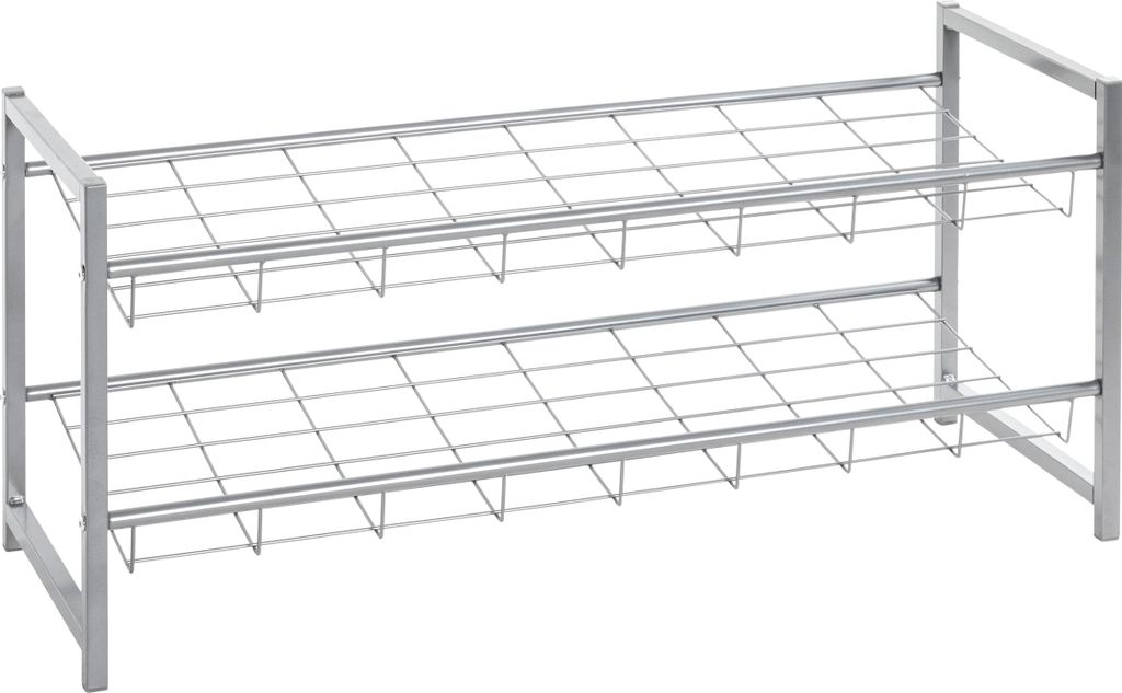 HAKU Schuhregal alu - Metall, B/H/T: 80x38x30 cm