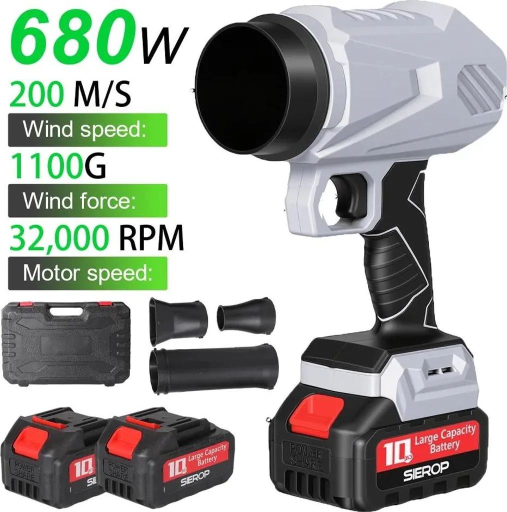 Asciugatore Auto Turbo Braun 680W - Soffiatore Cordless 200 m/s Pro