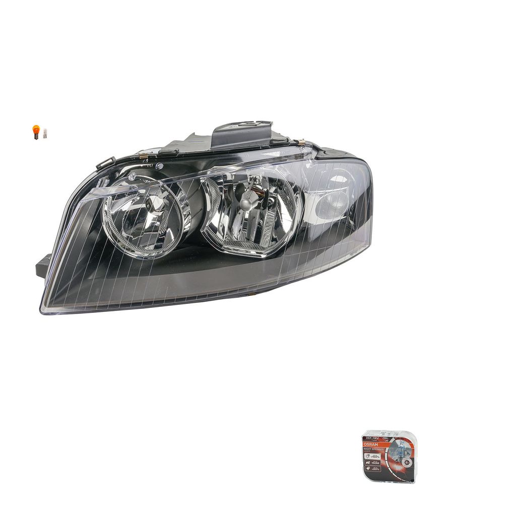 Johns, Scheinwerfer + Osram Night Breaker Laser passend für Audi A3 8P 05/03-07/08 Links 8P0941003K 8P0941003A