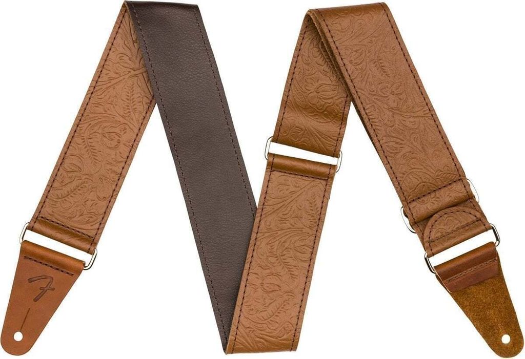 Fender Tooled Leather Guitar Strap 2'' Brown Gitarrengurt