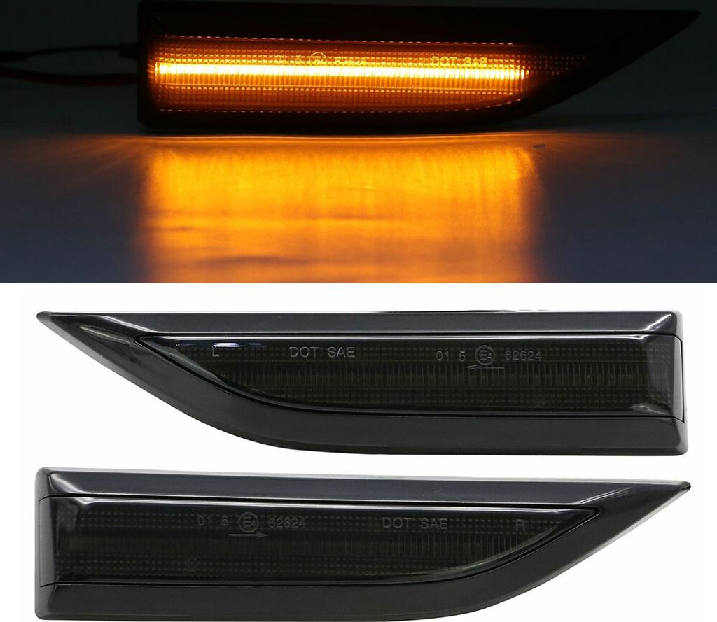 2x LED Seitenblinker in SCHWARZ für VW T6 VI Transporter Produktbild 