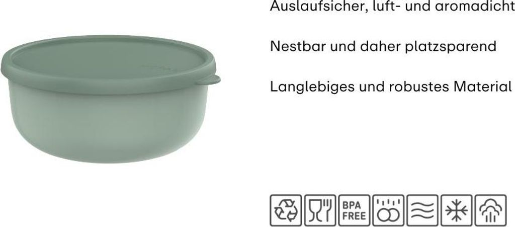Mepal - Mikrowellengeschirr Lumina - Frischhaltedosen mit Deckel für Kühlschrank, Gefrierschrank, Dampfgarer & Mikrowelle - Mikrowellenschüsseln...