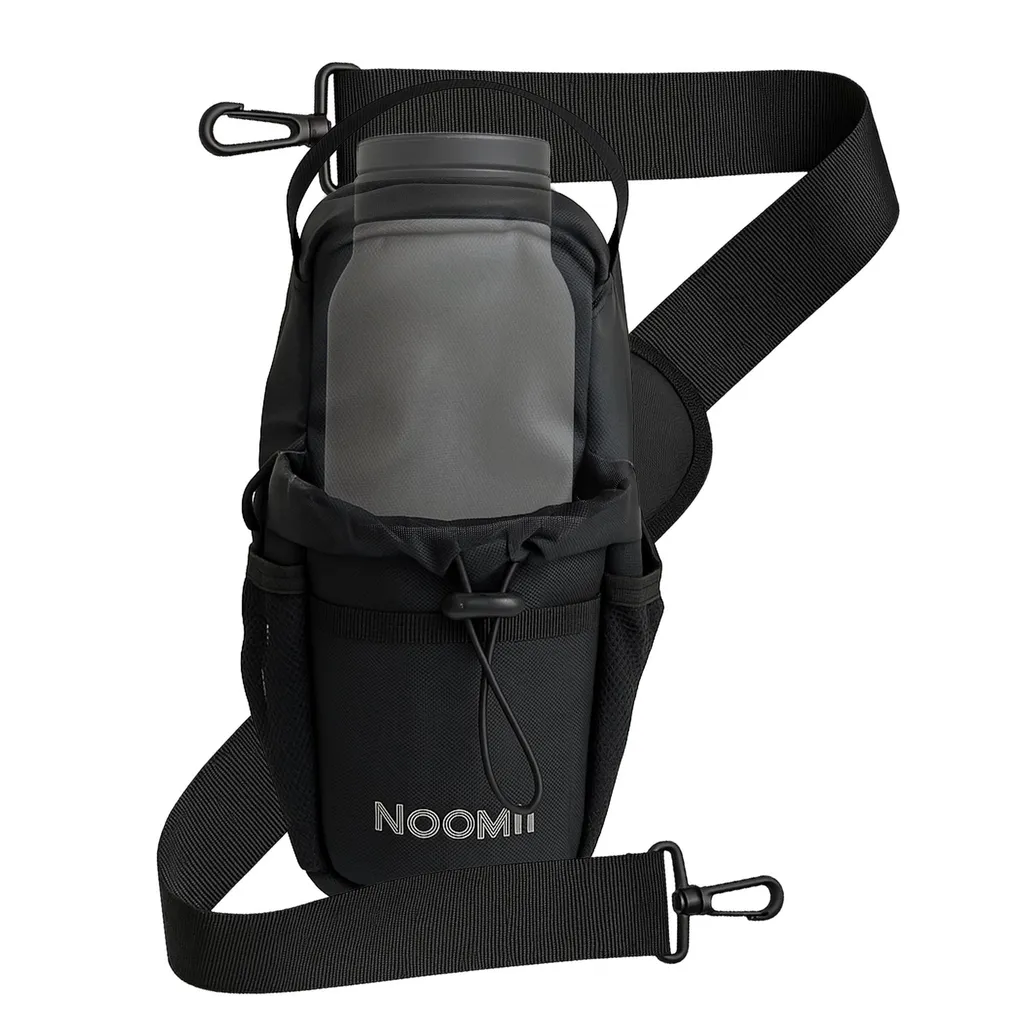 Sac de gym NooMii étanche avec porte-bouteille et poche smartphone noir