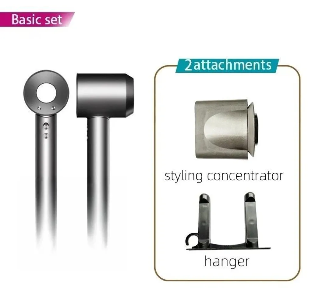Sèche-cheveux professionnel ionique 3 vitesses modèle 2P-27M EU-b - 2