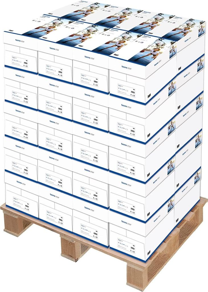 inapa Drucker-/ Kopierpapier tecno Star: 80 g/m², A4, 1 Palette (100.000 Blatt), weiß – Allround-Papier