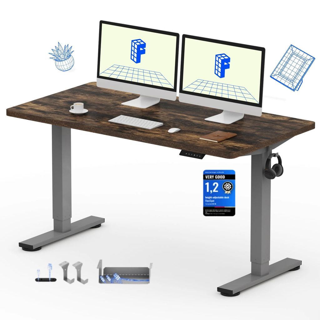 FLEXISPOT EN1 Höhenverstellbarer Schreibtisch 140x80cm, 100 Produktbild 