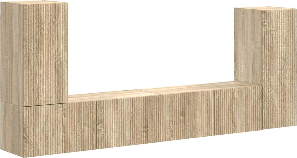 TV-Schrankset 4 pcs Sonoma-Eiche Holzwerkstoff