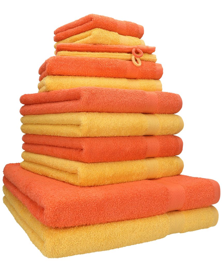 12er Handtuch Set Handtücher Duschtücher PREMIUM 100% Baumwolle rubinrot grau 