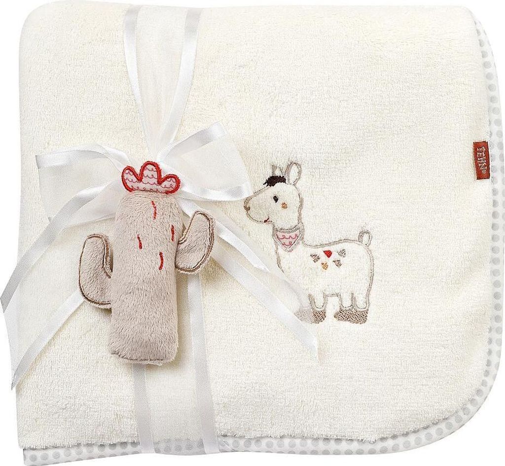 Kuscheldecke Lama – zum Kuscheln, als Krabbelunterlage, Schnuffeltuch oder Zudecke