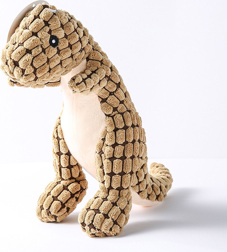 Fuzzl Spike The Dino Hundespielzeug - Weicher Plüsch Dinosaurier Mit Quietscher