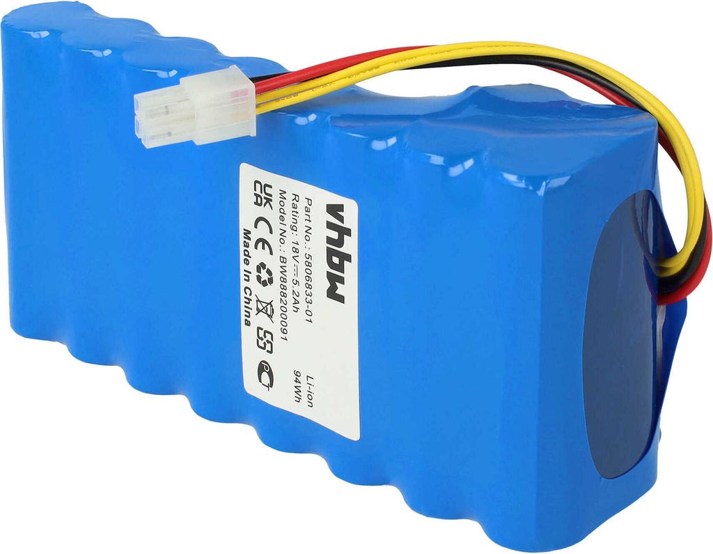 vhbw Akkupack kompatibel mit Husqvarna Automower 550 bis BJ 2019/2020 Rasenroboter (5200mAh 18V Li-Ion)