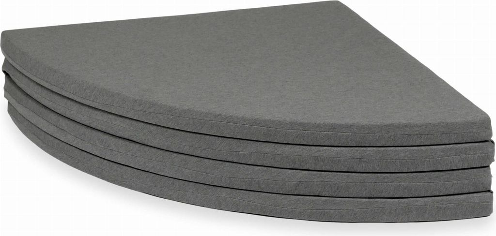 Spielmatte 160cm für Kinder, rund, faltbar, grau