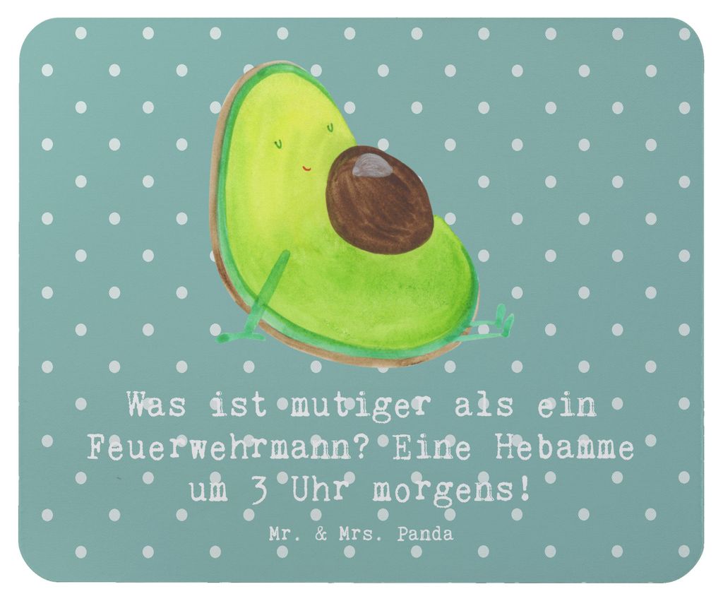 Mr. & Mrs. Panda Mauspad Mutige Hebamme - Meeresbrise - Geschenk, Herz und Mut Hebammen, Tapferkeit von, Mouse Pad, notebook, Mousepad, menschlich,...
