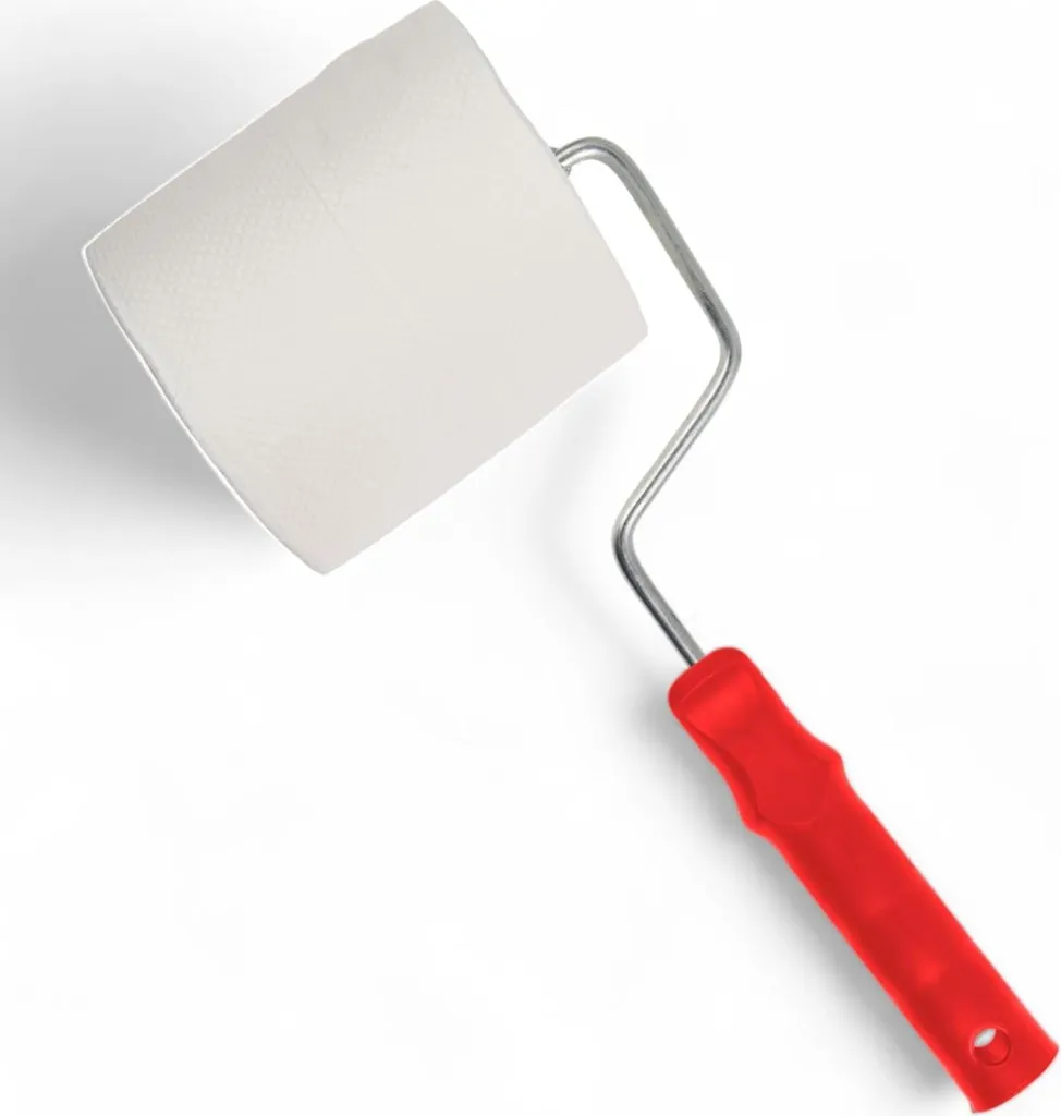 Support papier toilette humoristique pour peintre en métal et plastique