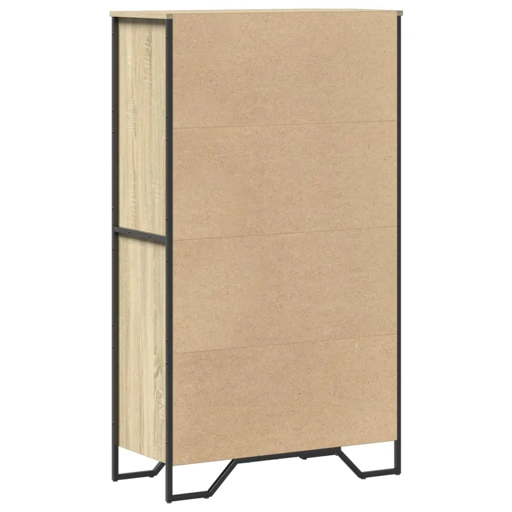 Credenza con Ante in Vetro Rovere Sonoma 35x37x142 cm 836436