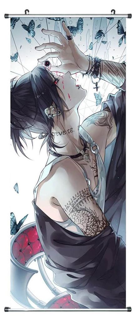 Großes Tokyo Ghoul Rollbild | Kakemono aus Stoff | 100x40cm | Motiv: Uta