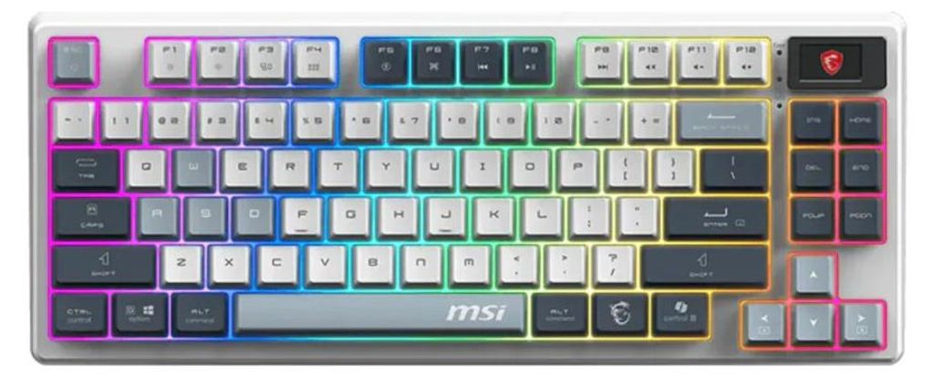 MSI FORGE GK600 TKL WIRELESS SKY IT, Kabellos, USB + Produktbild 