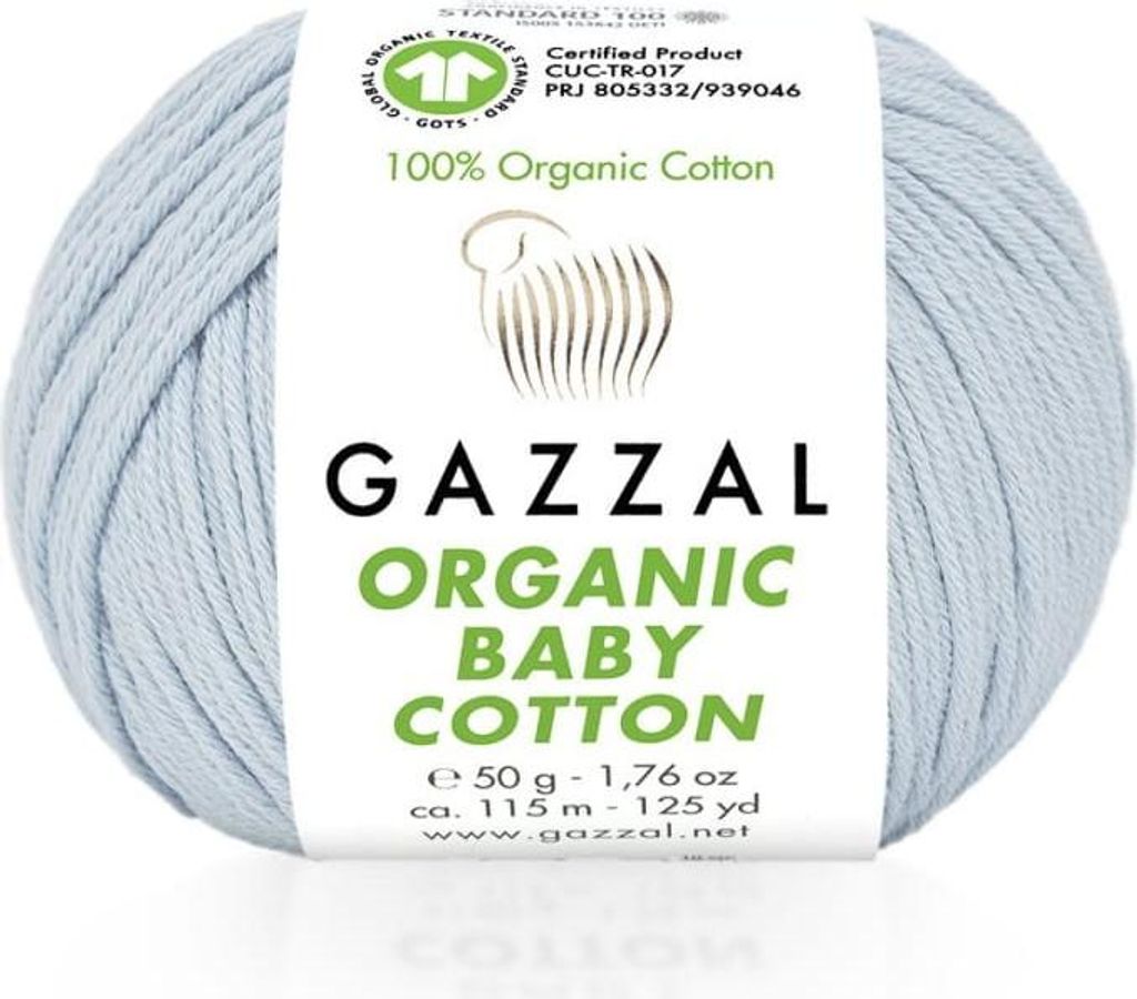 Gazzal Baumwolle: 100% organische, weiche Babykleidung Wolle Blau