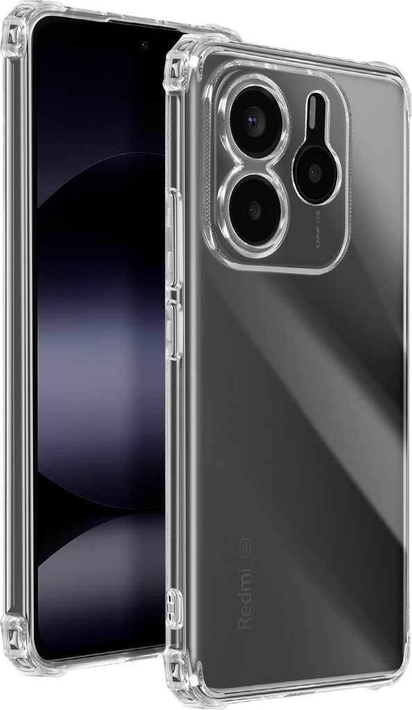 Avizar, Bumper-Hülle für Xiaomi Redmi Note 14 5G stoßfeste Ecken, Transparent