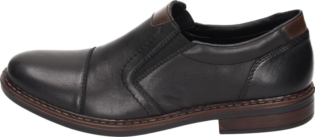 Rieker Herren Slipper Echtleder schwarz, Herren:43 EU Produktbild 