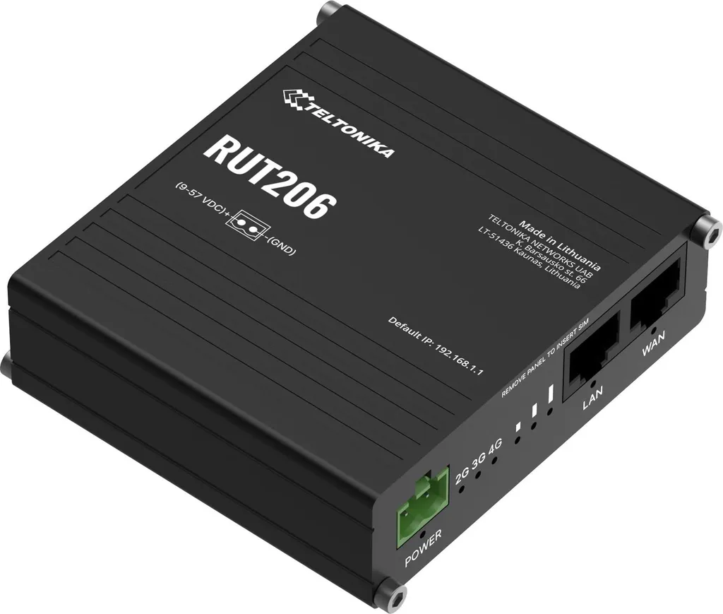 RUT206 Teltonika Routeur 4G Compact avec Double Port Ethernet RJ45