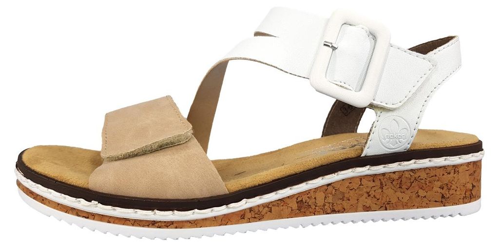 Rieker Damen Sandale Keilsandalette Klettverschluss V3660, Produktbild 