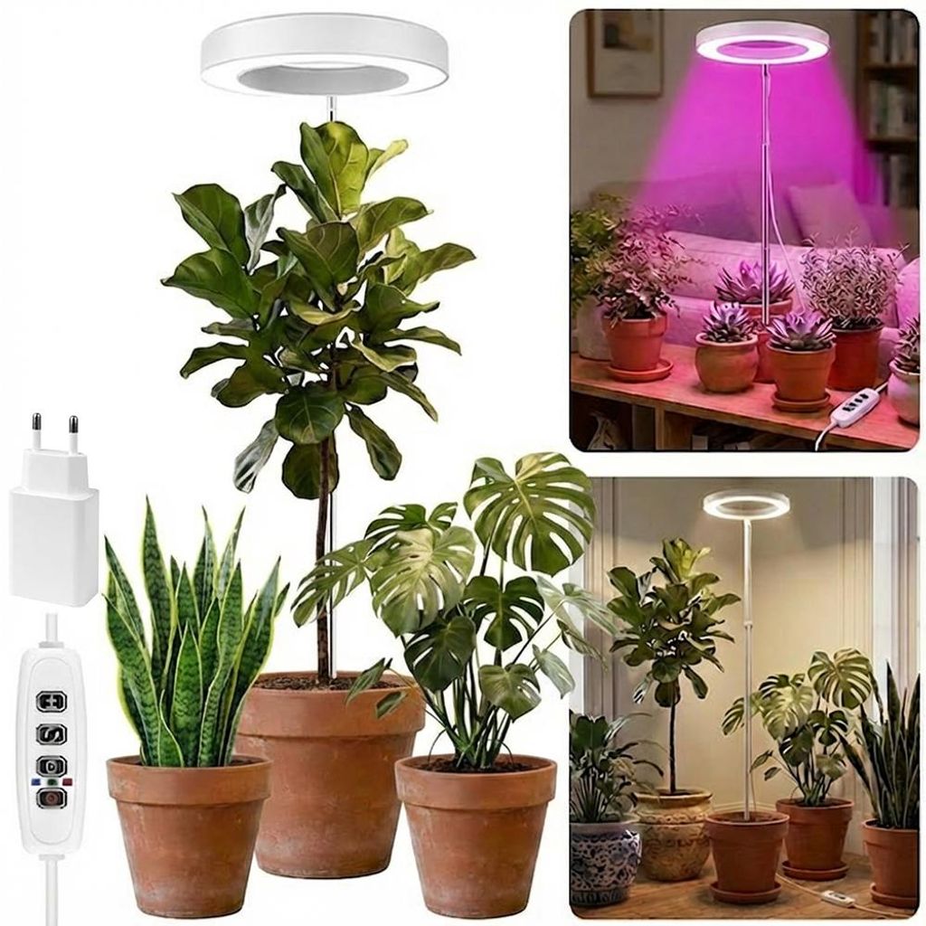 72Leds Grow Lampe Pflanzenlampe Led Vollspektrum Für Große Pflanzen Blüte Zimmerpflanzen, 35-155cm Höhenverstellbarer, 3 Modi, Timer, 10 Hellig...