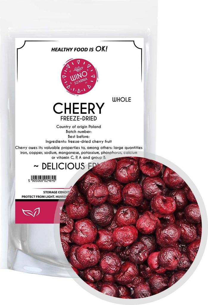 Całe wiśnie liofilizowane pyszne owoce - 20g Zdjęcie produktu 