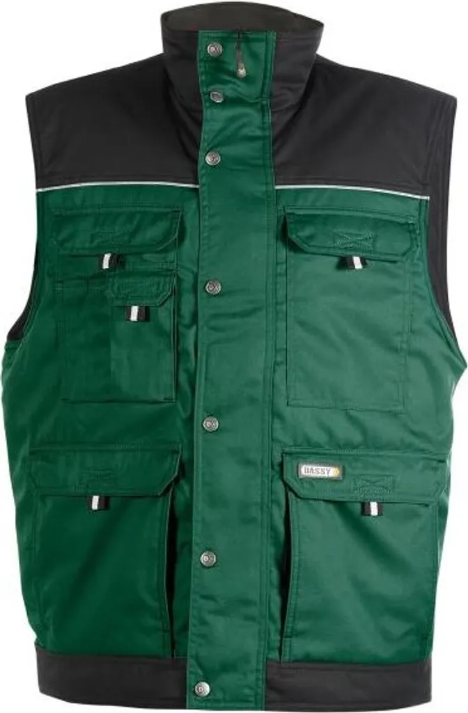Gilet da Lavoro Verde Nero 4XL Multitasche Resistente | Shop Online